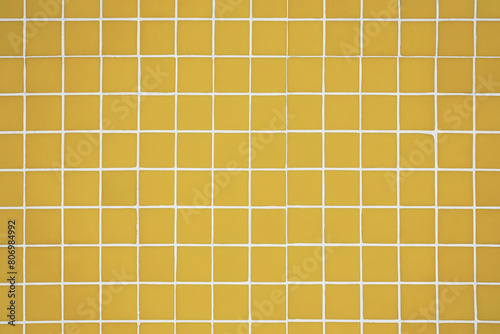 Mustard Yellow Tiles Wall Background Vintage Square Tiles