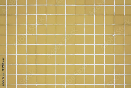 Ochre Yellow Tiles Wall Background Vintage Square Tiles