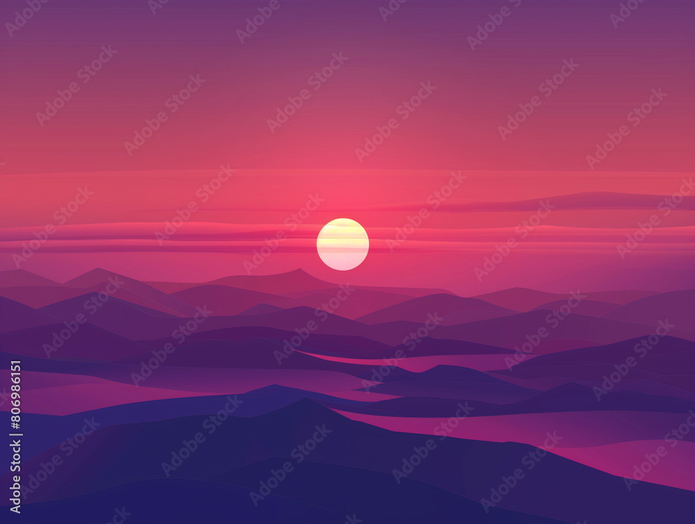 夕焼け。朝焼け。紫の水平線。パープルライン
夕焼け。朝焼け。紫の水平線。パープルライン