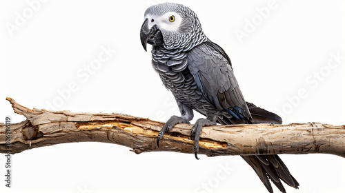 The grey parrot Psittacus erithacus is sitting © Alizeh
