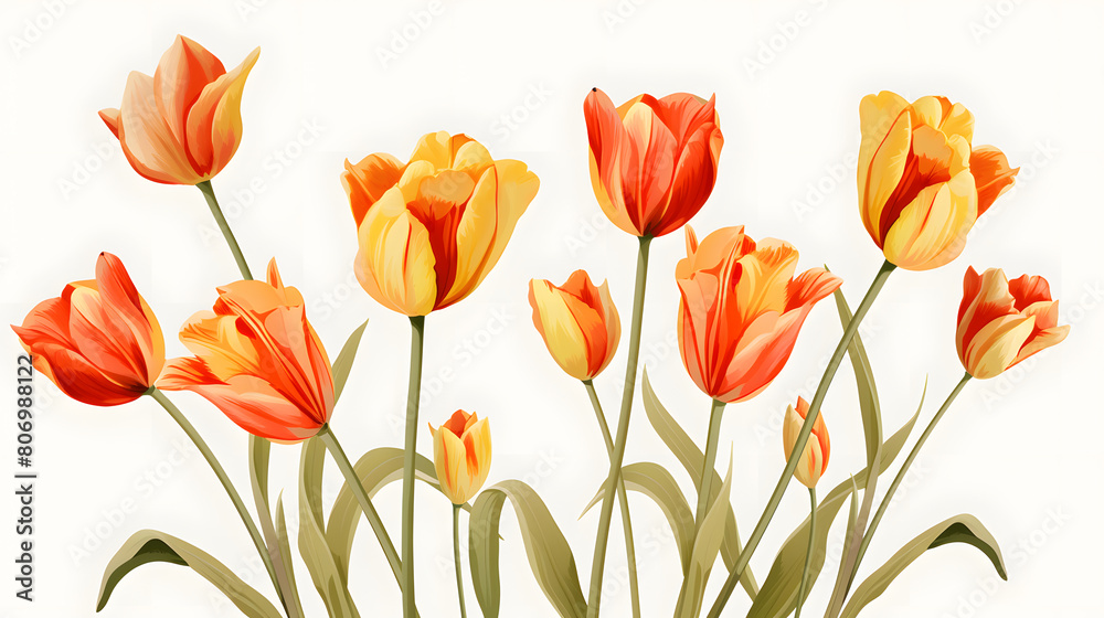 custom made wallpaper toronto digitalDigital tulip flower pattern abstract graphic poster background