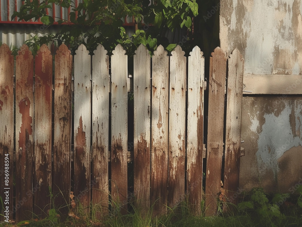 Fototapeta premium Vintage Fence in Rustic Setting