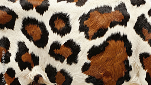Brown and black cow skin texture. - Smooth surface.