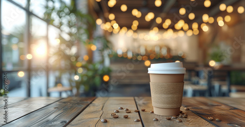 A Cup of Coffee on a Wooden Table