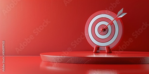Precise Dart Hitting Target Close-Up