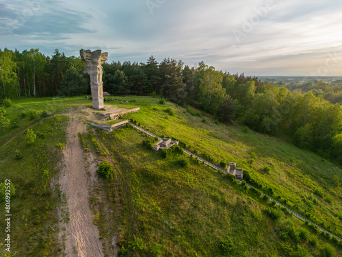 City of Cedynia, West Pomeranian Voivodeship, monument of the Battle of Cedynia on Mount Czcibora