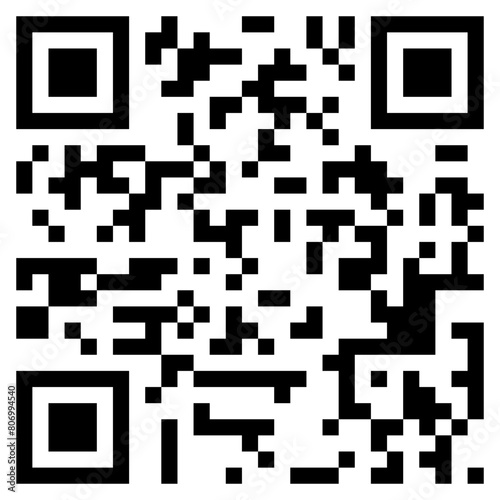 Sample qr code icon isolated on white background