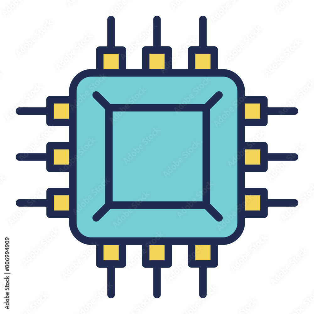 Micro chip icon isolated on white background Micro chip icon isolated on white background