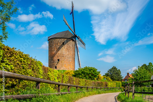 Landscape of Zeddam, Province Gelderland. View of the Grafelijke Korenmolen, the oldest windmill in The Netherlands photo