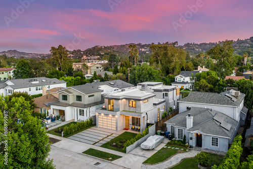 a very pretty house in the suburbs of la habra © Wirestock