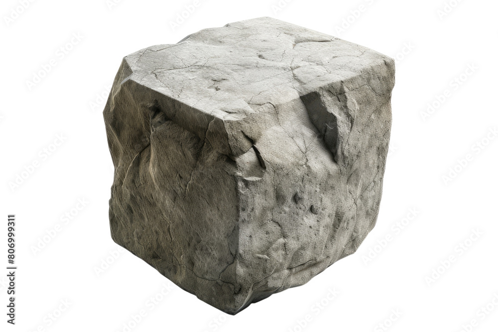 Stone block isolated on transparent background Stone block isolated on transparent background