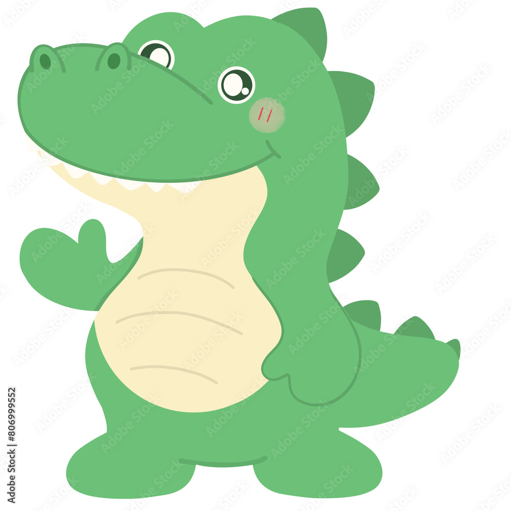 Obraz premium cartoon crocodile with a smile