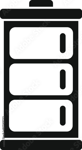 Full battery bank icon simple vector. Electric charging. Accumulator plus up