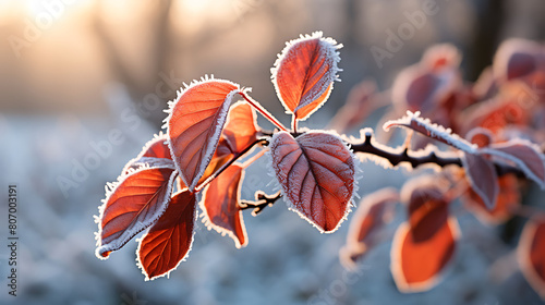 Frost-Kissed Leaves: Paint the delicate patterns of frost on foliage.