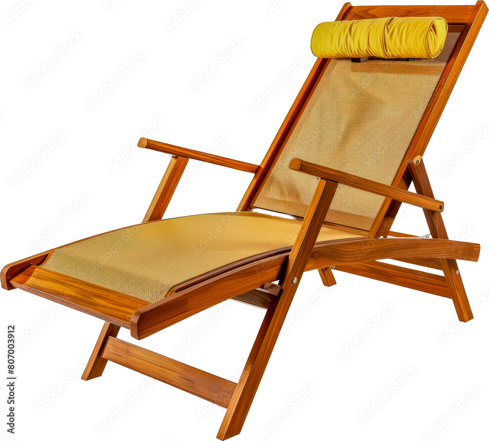 Wicker lounge chair with cushions cut out on transparent background Wicker lounge chair with cushions cut out on transparent background
