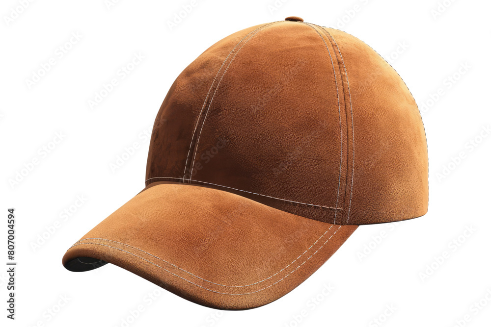Fototapeta premium Suede cap isolated on transparent background