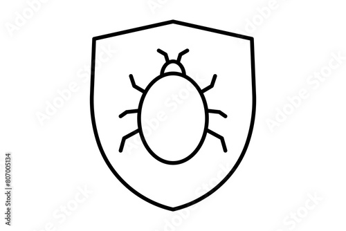 malware security icon. icon related to computer. suitable for web site, app, user interfaces, printable etc. line icon style. simple vector design editable