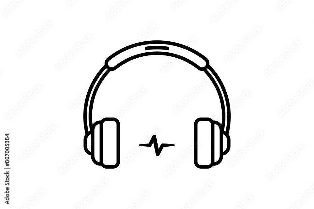 headphone icon. icon related to computer. suitable for web site, app, user interfaces, printable etc. line icon style. simple vector design editable headphone icon. icon related to computer. suitable for web site, app, user interfaces, printable etc. line icon style. simple vector design editable