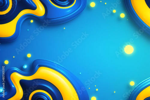 Fondo amarillo y azul con rayas. Diseño de textura de fondo abstracto vectorial, cartel brillante. Fondo abstracto gráfico futurista hipster moderno. Efecto multicapa con textura. photo