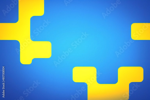 Fondo amarillo y azul con rayas. Diseño de textura de fondo abstracto vectorial, cartel brillante. Fondo abstracto gráfico futurista hipster moderno. Efecto multicapa con textura. photo