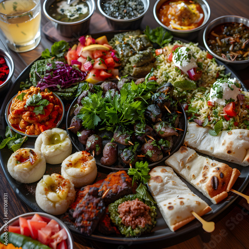 A Feast for the Eyes: This Mezze Platter Embodies the Culinary Delights of Traditional Turkish Cuisine