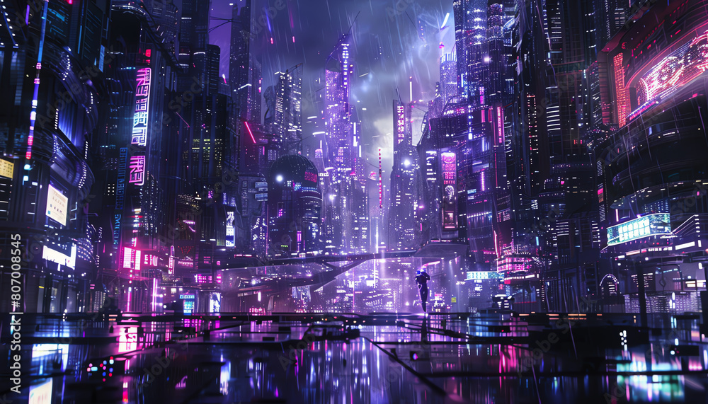 Imagine a surreal metropolis where robotic dancers Imagine a surreal metropolis where robotic dancers