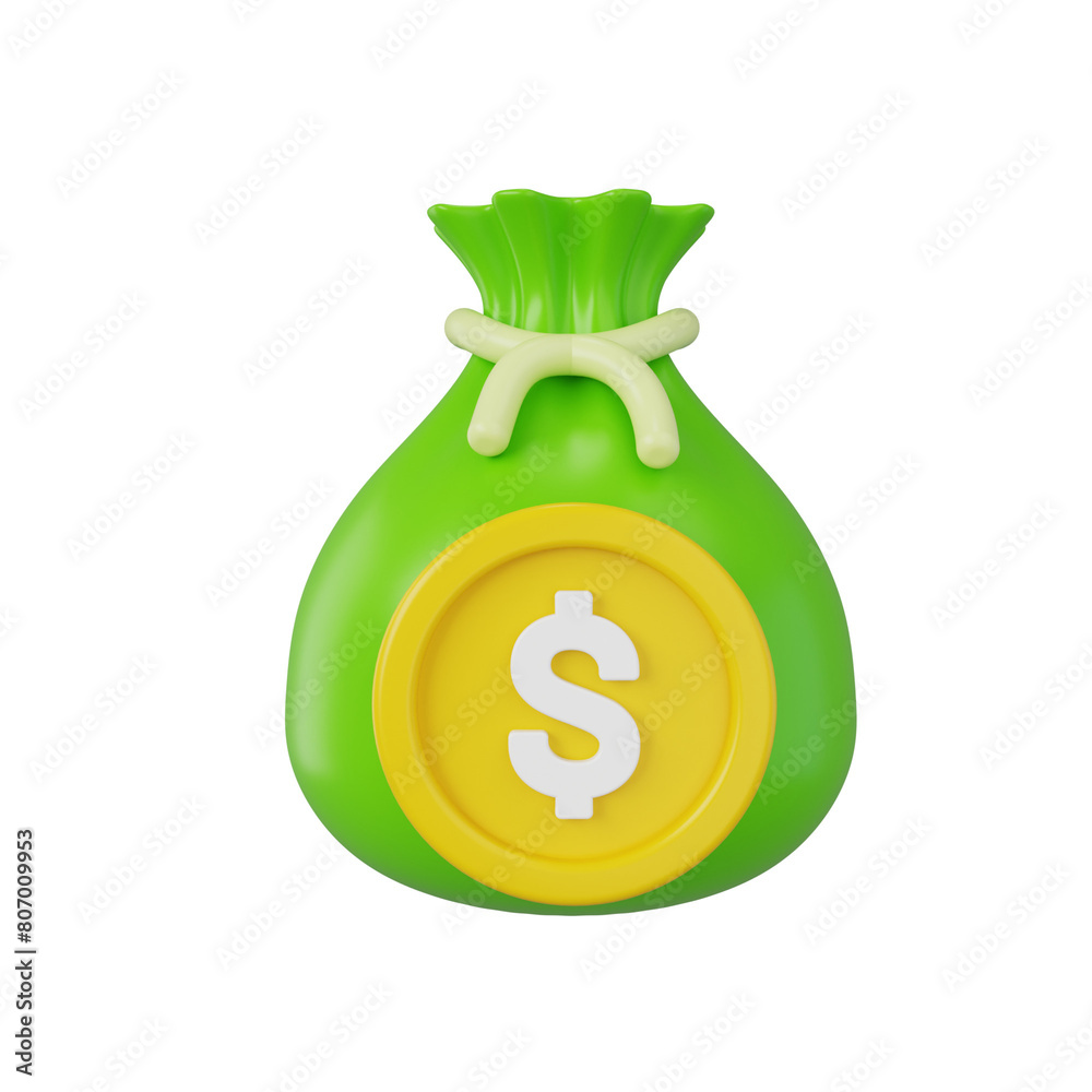 bag 3d render icon bag 3d render icon
