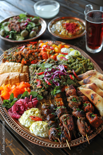 A Feast for the Eyes: This Mezze Platter Embodies the Culinary Delights of Traditional Turkish Cuisine