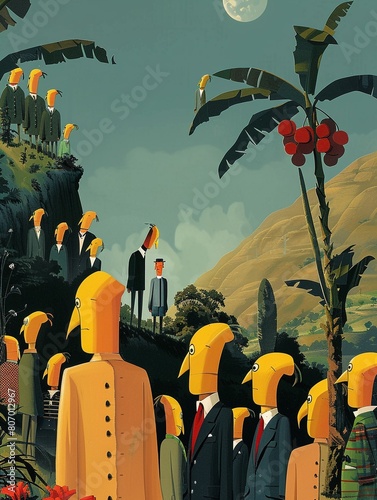 The absurdity of collage can lead to hilariously surreal compositions, vibrant , photo