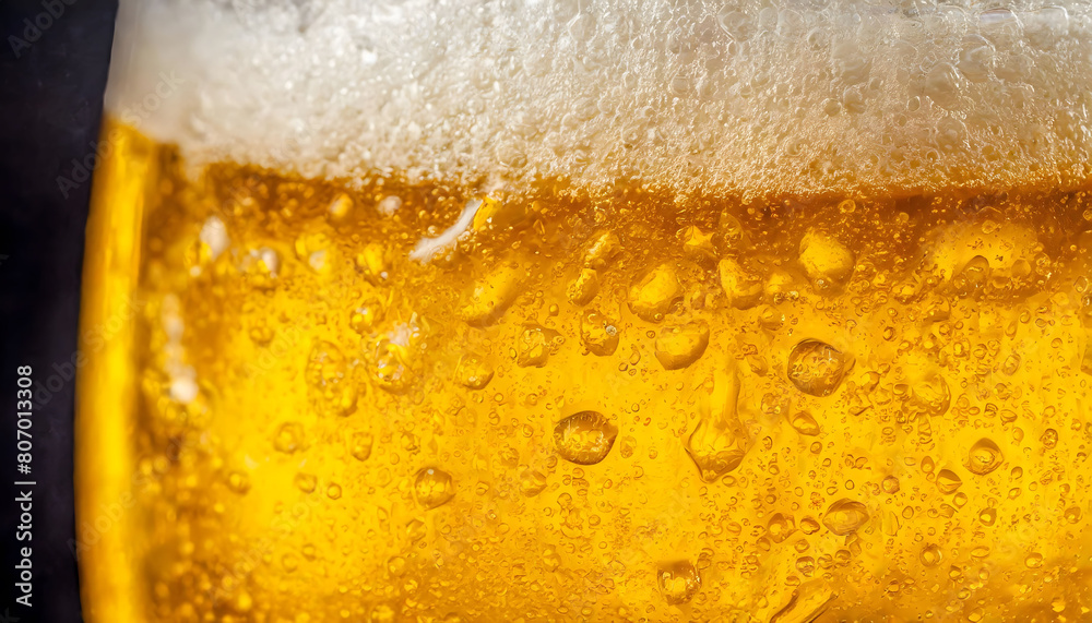 Close Up of a Glass of Beer. Generative AI Close Up of a Glass of Beer. Generative AI