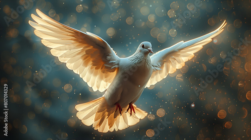 Beautiful white dove of peace 