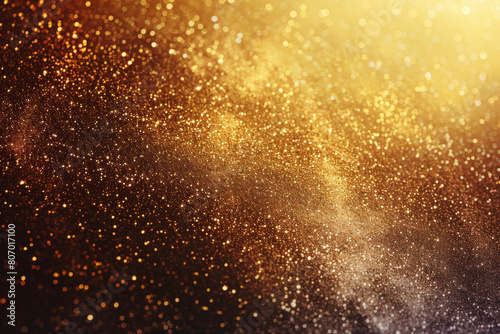 Golden glitter dream  a luxurious  shimmering  and magical festive bokeh background with shiny glitter  blurred holiday sparkle  and vibrant glitz for christmas and new year party backdrop