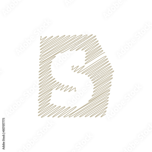 Paper Cut Letter S Design