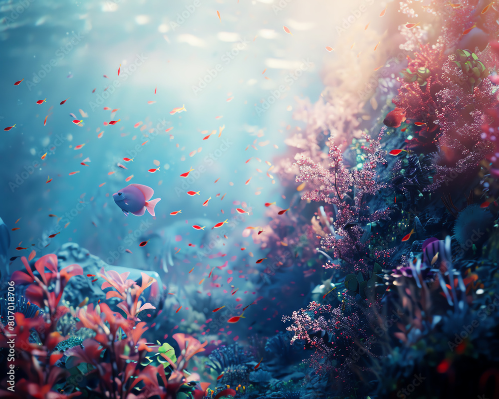 Dive into a surreal underwater world in CG 3D Dive into a surreal underwater world in CG 3D