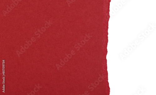 Cartulina rasgada de color rojo, recurso gráfico