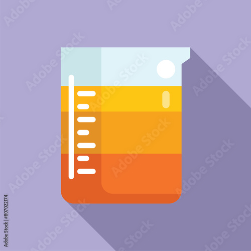 Full medical beaker after liposuction icon flat vector. Health cellulite. Surgeon beauty