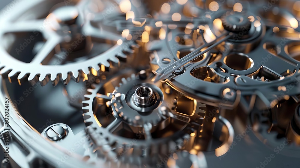 An abstract visualization of a clock gear mechanism appearing to rotate out of thin air, creating optical illusions