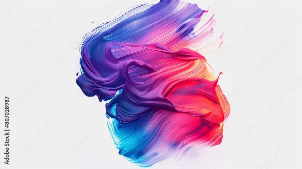 Fototapeta premium A contemporary logo with bold strokes and vibrant colors, making a bold statement against a clean white backdrop with high-definition clarity 