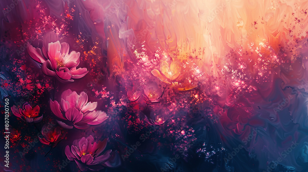 Whispers of nature painted in an abstract floral masterpiece.