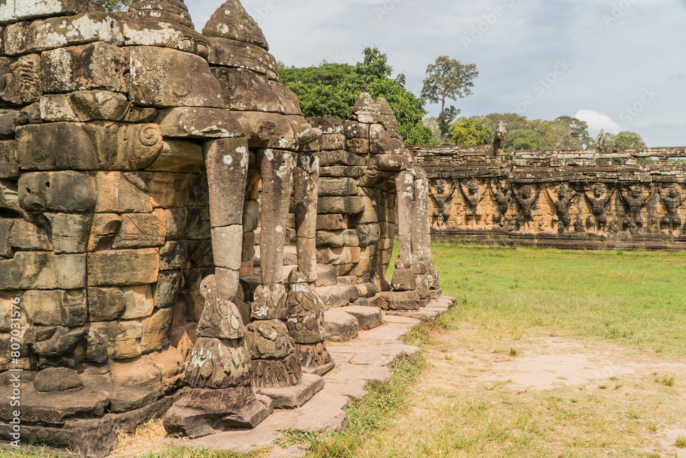 Fototapeta premium Terrace of the elephants, Angkor Thom, Cambodia