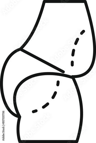 Liposuction female body icon outline vector. Beauty procedure. Surgical structure