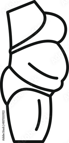 Belly liposuction icon outline vector. Medicine procedure. Beauty surgeon