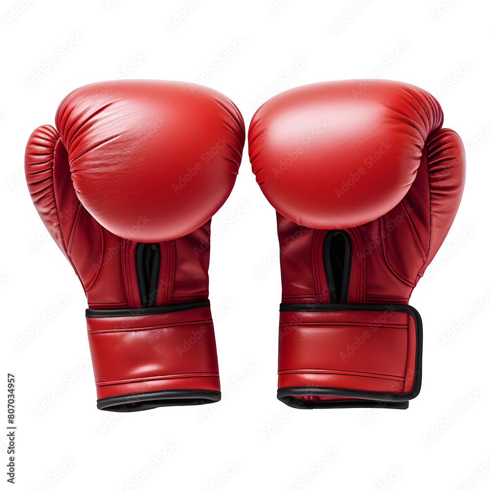 Boxing gloves isolated on a transparent background. boxing gear.