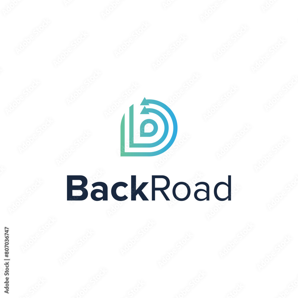 back road simple sleek creative geometric modern logo design vector back road simple sleek creative geometric modern logo design vector