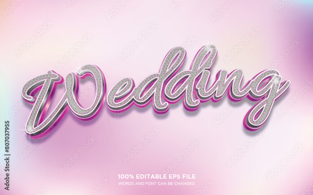 Wedding 3D editable text style effect
Wedding 3D editable text style effect