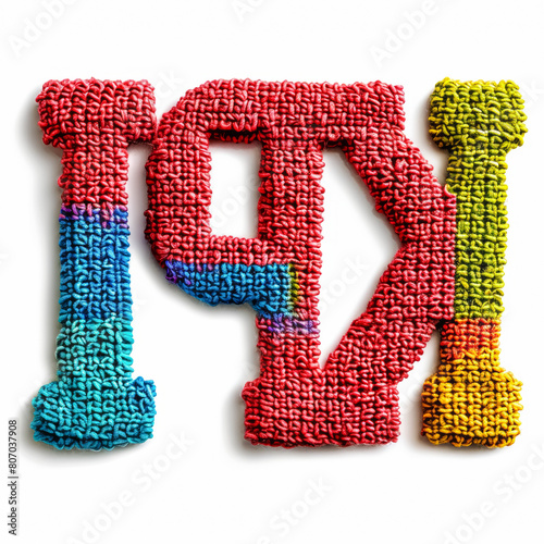 logo of three letters "KPI" in Knitted STYLE