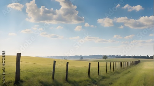 a tall fence near a field s entrance
