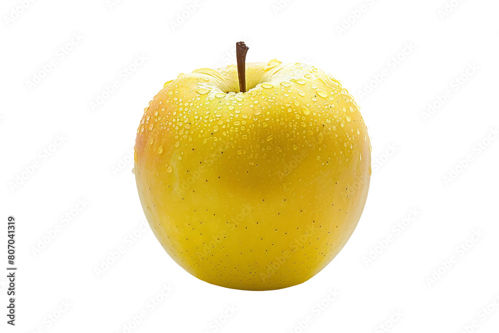 Yellow Apple Isolated on a Transparent Background