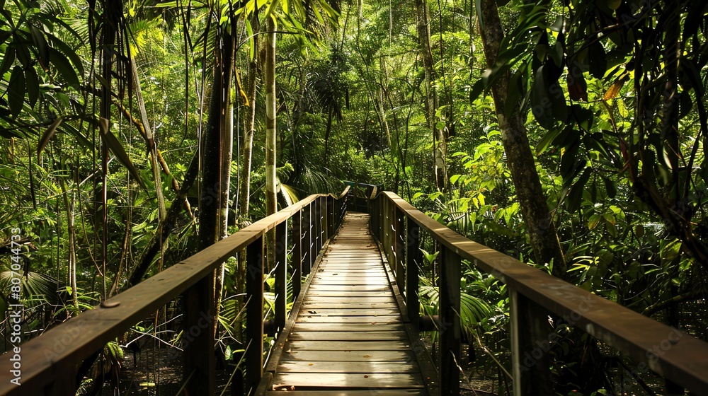Fototapeta premium Eco-Tourism - Photos emphasizing sustainable and ecological travel options. 