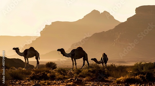 Desert Landscapes - Desert tours, camel rides, and arid climate destinations.  photo